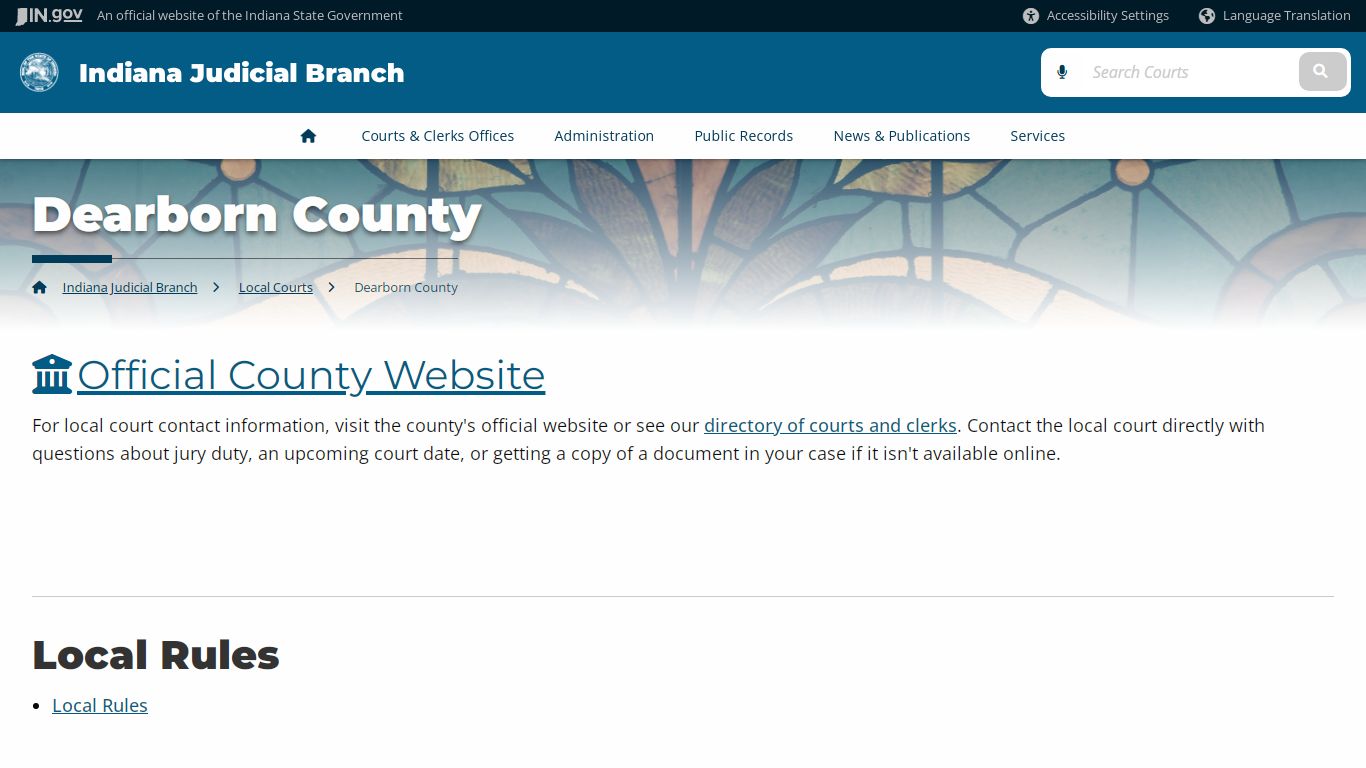 Dearborn County - Courts